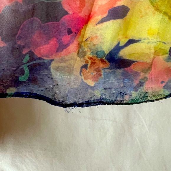 Marchesa Notte Off The Shoulder Multicolor Floral Maxi Gown - Picture 7 of 7